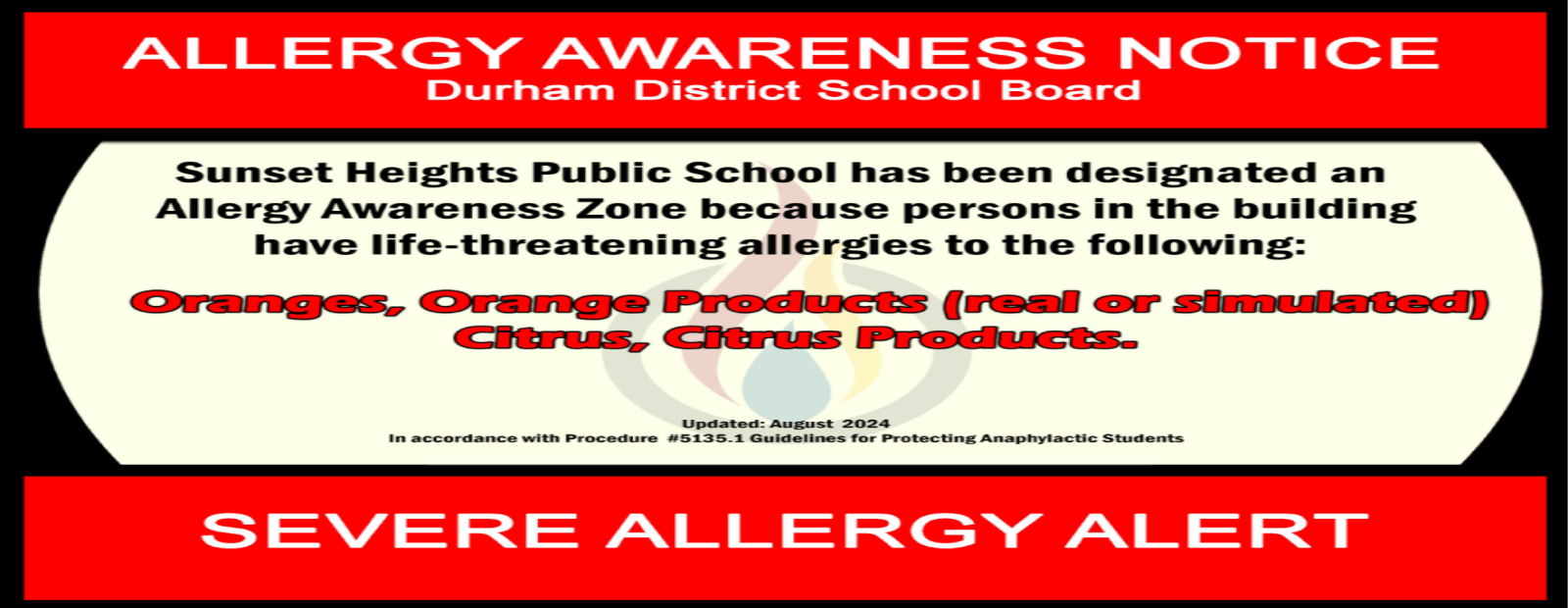 Allergy Notice